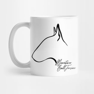 Proud Miniature Bull Terrier profile dog lover gift Mug